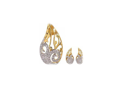 Gold Plated | CZ Studded Pendant Sets